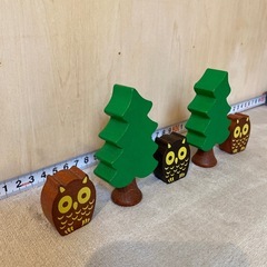 ⭐️美品⭐️木製『フクロウ』『森の木』オブジェの画像