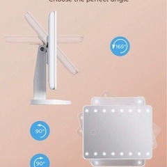 鏡　照明　メイクアップミラー　卓上の画像