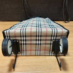 【未使用品‼️】バーバリー柄　キャリーカート　買い物　　キャスター折りたたみショッピングカートの画像