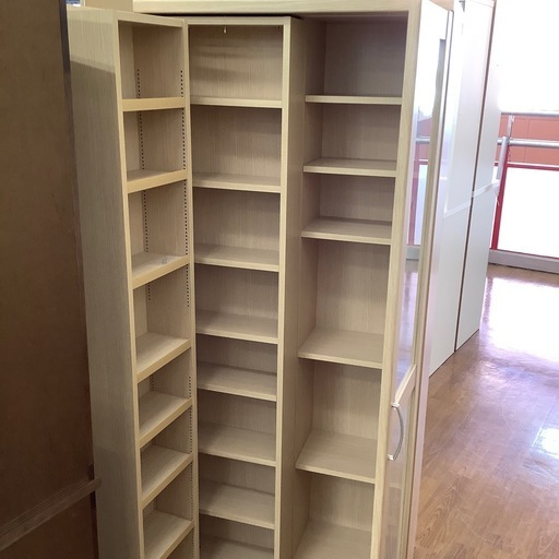 アイランド 2枚扉スライド本棚【トレファク 川越店】