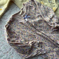 お花柄　ロンパース 80の画像