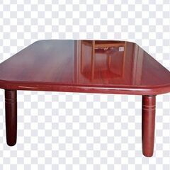  色鮮やかなマホガニー仕様座卓の画像