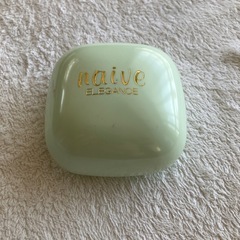 石鹸ケース　ナイーブ　グリーン系　外寸約7.7×7.7×4.3㎝の画像