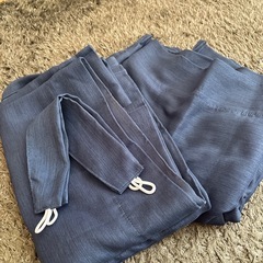 ニトリ 遮光1級・防炎・50サイズカーテン(パレット2 ネイビー 100X200X2)の画像