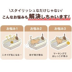 【実使用なし・総額約5000円分】猫トイレ＋砂＋シートの画像