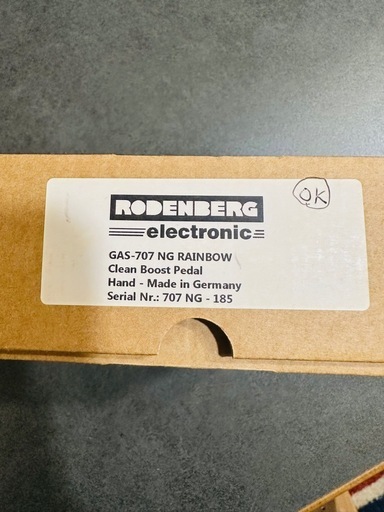 RODENBERG GAS-707 NG Clean Boost rainbow 限定ver.  MADE IN GERMANY 