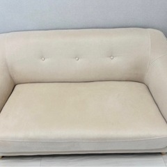 2人掛けソファー ベージュの画像