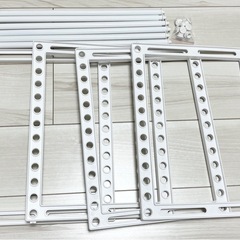 シンク下収納 伸縮ラック　（イータ 奥行30cm ホワイト） 　×2の画像