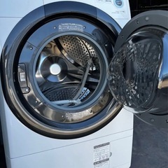 【超最安値】👑2021年製SHARPドラム式洗濯乾燥機　単身最適ES-S7F 配達無料！の画像