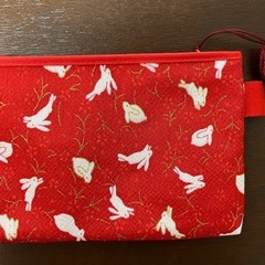 うさぎ　兎　和　ポーチ　巾着　小物入れ　鏡　ミラーの画像