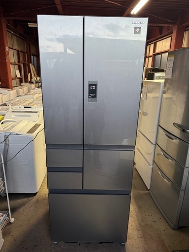 【富山市内配送設置無料！】SHARP 冷蔵庫 SJ-GX55E-S 551L 18年製 動作確認／クリーニング済み