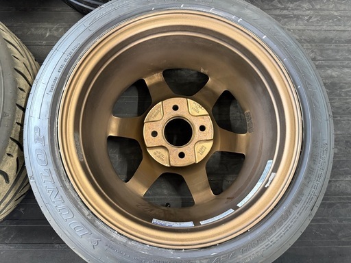 TE37 14インチ　6.5J ＋15 希少サイズ　廃盤　タイヤ新品同様