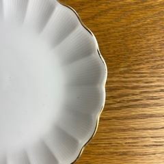 【4枚セット】　お皿　プレート　白色　レトロ食器の画像