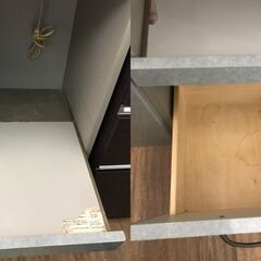 【ジャングルジャングル広陵店】キッチンボード ブルー 状態難あり 超特価！【ジモティー特別価格！！】の画像