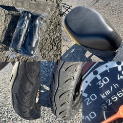 ⭐️レッツ4低燃費インジェクション⭐️バッテリー・プラグ新品交換⭐️外装カウル一式・ブレーキレバー交換済み⭐️50cc原付きスクーター⭐️の画像