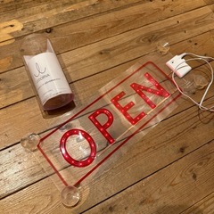 フィルム電光掲示板 『OPEN』 LED 赤 店舗 中古の画像