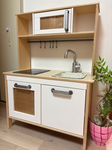 【オシャレなリメイク品】IKEA おままごとキッチン DUKTIG（完成品）