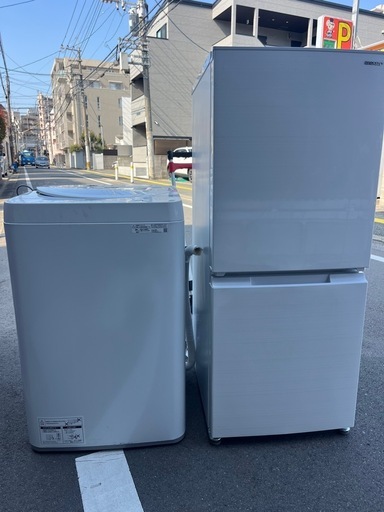 福岡市配送設置無料　SHARP冷蔵庫、洗濯機セット