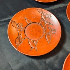 漆器　茶托　５枚組　直径約13.6cmの画像