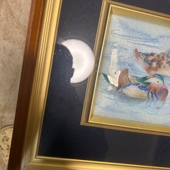 七宝画　金色　鳥の絵画の画像