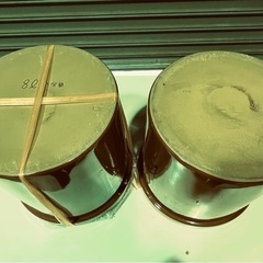 常滑焼　久松窯 切立　5号　 漬物容器 保存容器  2個セット 蓋あり ／蓋なしの画像