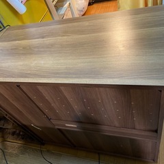 【無料】キッチンカウンター　木製　キャスター付の画像