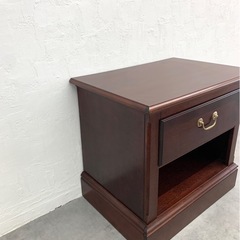 アメリカ家具 米軍 木製　サイドテーブル ナイトテーブル テーブル キャビネット 箪笥 収納 アンティーク　USA ヨーロッパ　の画像