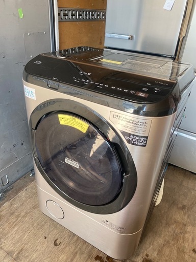NO B918?福岡市内配送設置無料✨?日立 ドラム式洗濯乾燥機 洗濯12kg/乾燥7kg ステンレスシャンパン ビッグドラム BD-