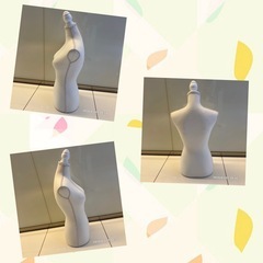 中古美品　洋裁　女性用トルソー　アイボリー　上半身マネキンの画像