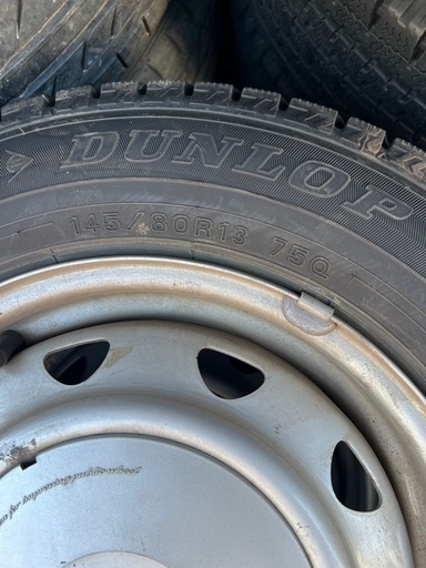 145/80R13, ダンロップ,2021年,ホイル4本セット