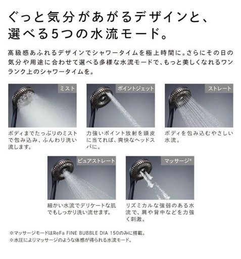 リファ ファインバブル ダイア ヘッドサイズ 150mm