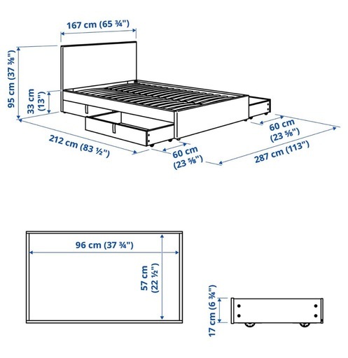 IKEA クイーンベッド＋マットレス