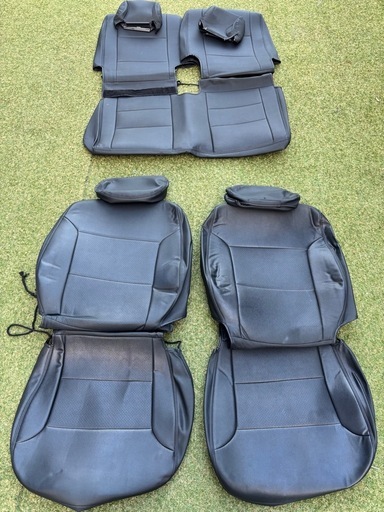 ジムニーJB23W シートカバー 全席セット 6型で使用 ブラックレザー調！