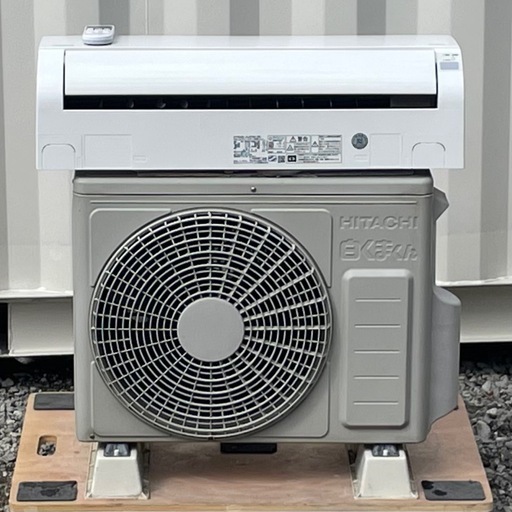 取付け可 ! !◇日立 エアコン 8畳用 2018年製 単相100V 白くまくん ソフト除湿RAS-AJ25H 洗浄済み ! 保証付き