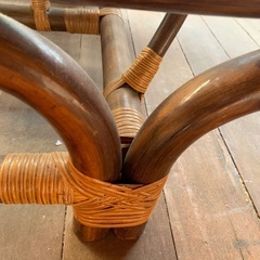 お値下げ☆ビンテージラタンデザインベンチの画像