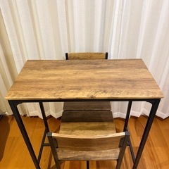 【引き取り限定】カウンターテーブル3点セット（ほぼ未使用）の画像