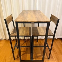 【引き取り限定】カウンターテーブル3点セット（ほぼ未使用）の画像