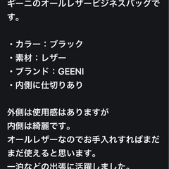 ギーニオールレザービジネスバッグの画像