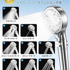 シャワーヘッド マイクロナノバブル 2025業界新開発 9段階モード 節水の画像