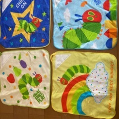 はらぺこあおむし　ループ付きタオル　　ハンカチ8枚の画像