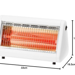 [山善] あしもとあったか 電気ストーブ ヒーター 小型 足元 転倒OFFスイッチ 簡単操作 400W ホワイト DS-F041(W)の画像