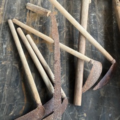 農家入門セット　古い農具の画像