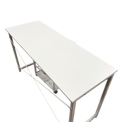 パソコンデスク＋キャスター付きラックセット ホワイトの画像