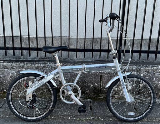 ＜整備済・美品車＞caribou light カリブー・ライト・アルミ20インチ折りたたみ自転車・シマノ6段変速・チェーン新品交換済み