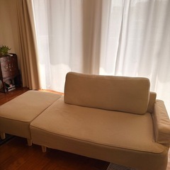 SAKODA リレミト カウチソファ 2人掛け ソファー ポケットコイル ファブリック オットマン付きの画像