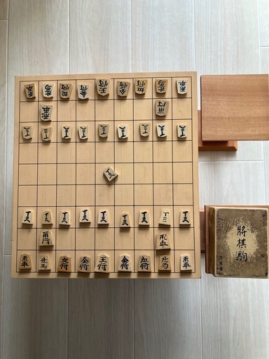 木製足付き将棋盤 駒セット