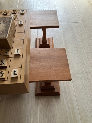 木製足付き将棋盤 駒セット
