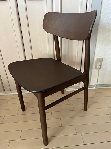無印良品 ダイニングチェア ウォールナット材 幅45×奥行51×高さ77cm