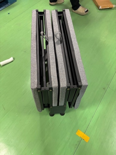 折りたたみベッド グレー 190cm x 80cm