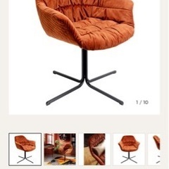 【KARE】チェア/ コルマール レッド スウィベルアームチェアの画像